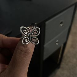 Retired James Avery Butterfly Ring Size 10 