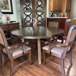 54” Dining Room Table With 4 Chairs 