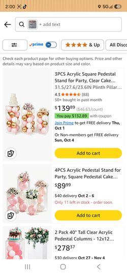 Stands for parties cakes and much more