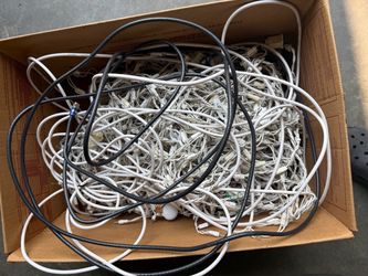 Box of used Icicle lights bought from Costco