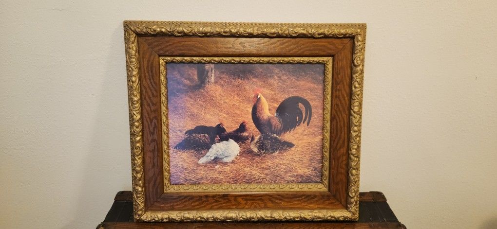 Antique Oak And Gold Gilded Frames & Vintage Frame