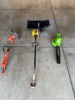 Yard Tool Lot – Trimmer, Edger, and Blower