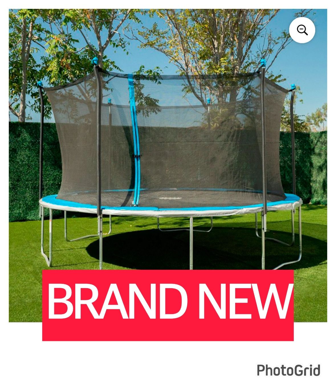 14ft Trampoline with Flash Lite Zone. Brand New!