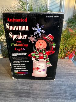 Animated Snowman Speaker With Pulsating Lights-Impact Innovations-Costco