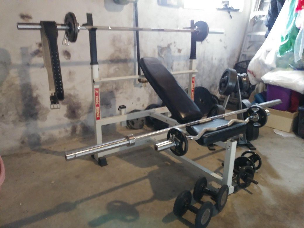 Mega weight bench and weights