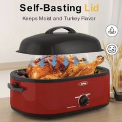 OBO Cook! New Sunvivi Classical 20 Quart Roaster Oven ZER001RD-11-SV, Red