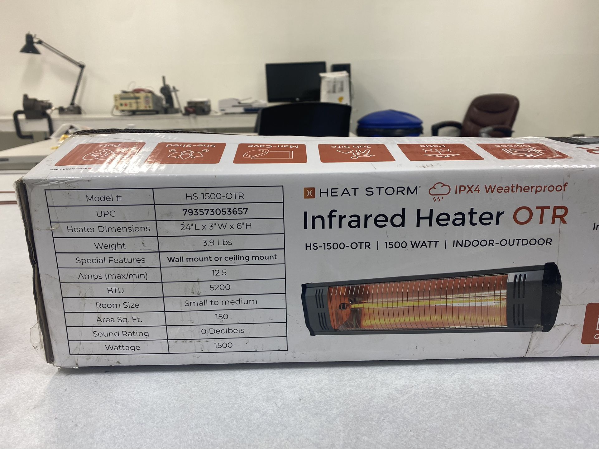 Heated Storm Infrared Heater HS-1500-OTR /1500 Watts for Sale in Artesia,  CA - OfferUp