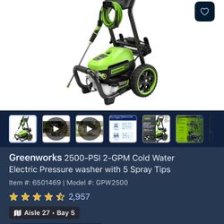 Greenwork Pro 2500 Pressure Washer