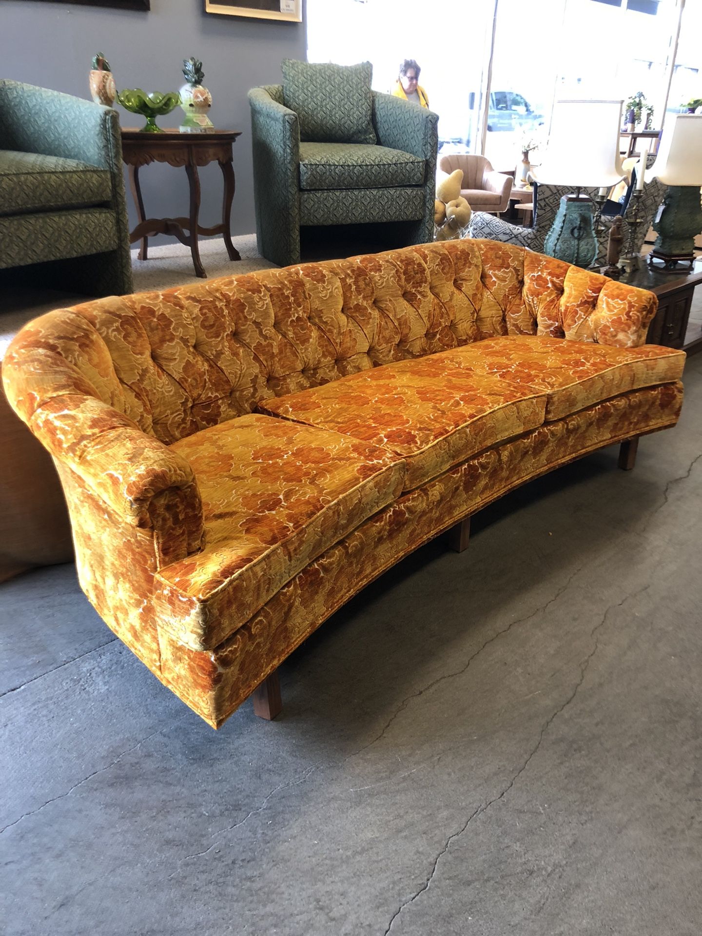 Vintage Brocade Broyhill Sofa