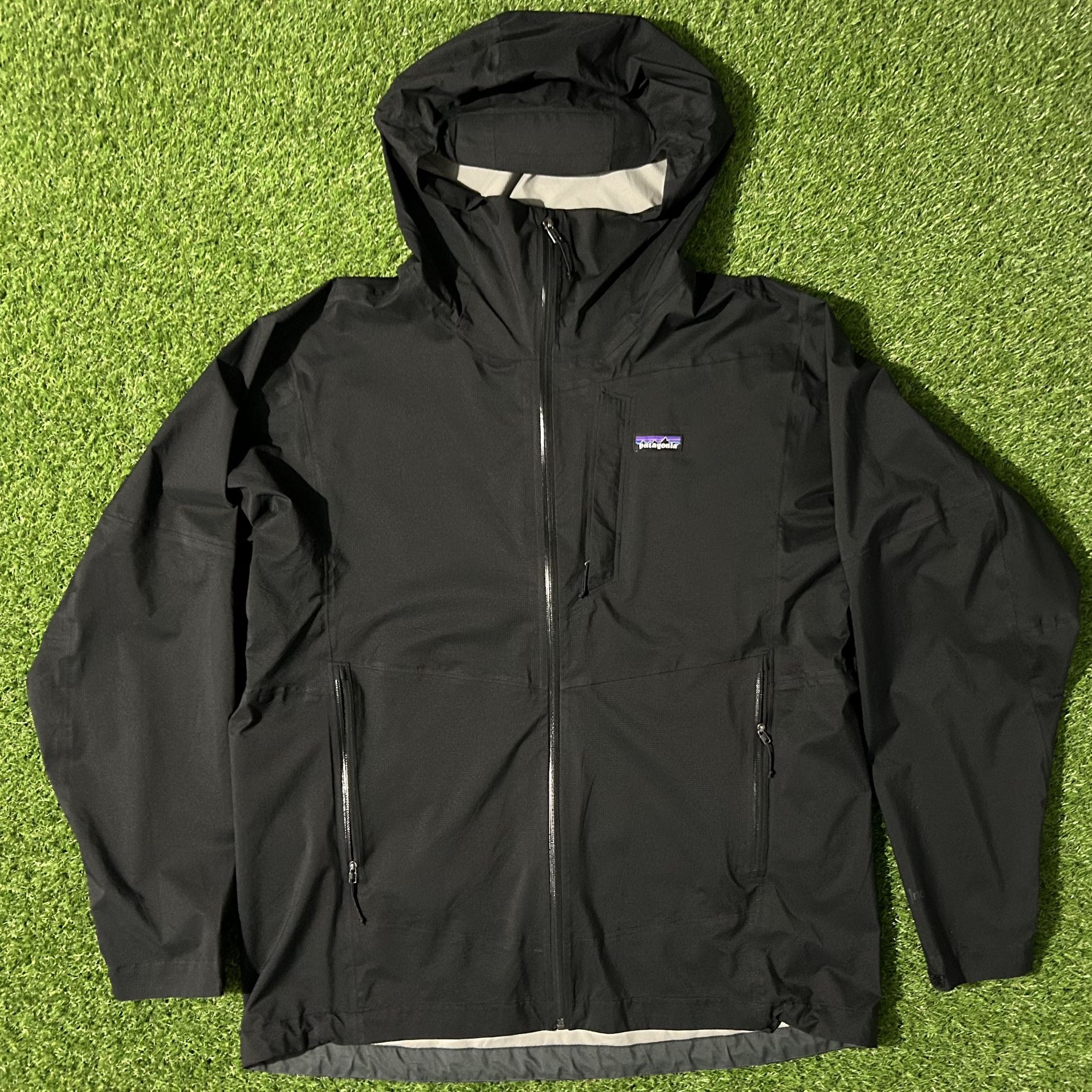 Mens Patagonia Rainshadow Nylon Windbreaker Waterproof H2No Zip Up Jacket Coat Hoodie Sweater Size XL