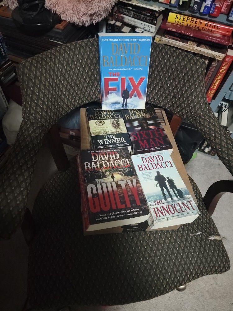5 David Baldacci Novels All Paperback All Like New