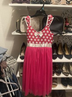 Girls Minnie Mouse Dress/costume Size 10 Read All Info 