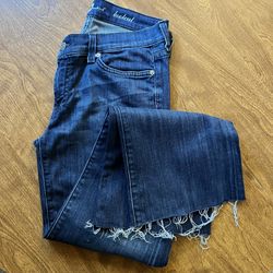 7 for all Mankind Women’s Dark Wash Cotton Blend Bootcut Denim Jeans size 29