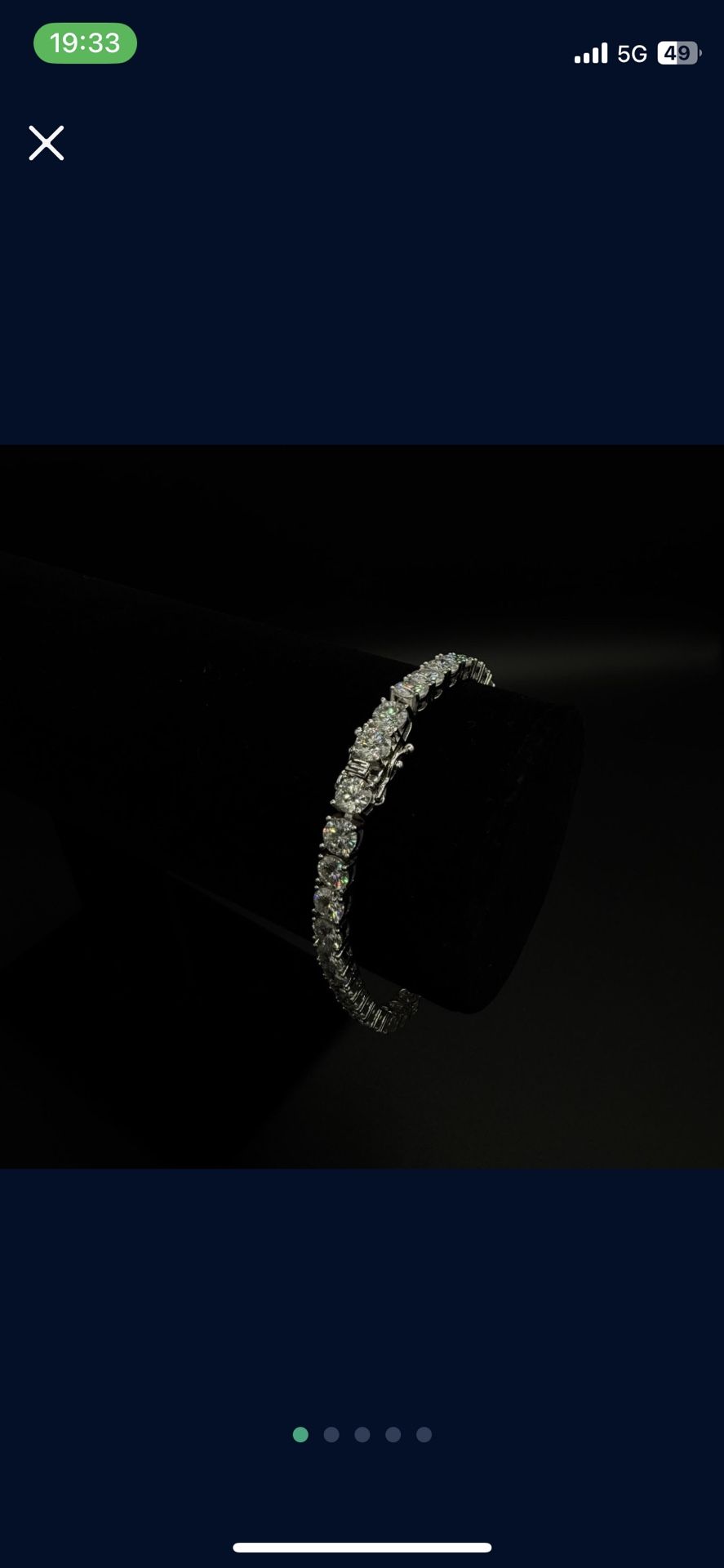 Premium VVS1 Diamond Moissanite Tennis Bracelet new 5mm