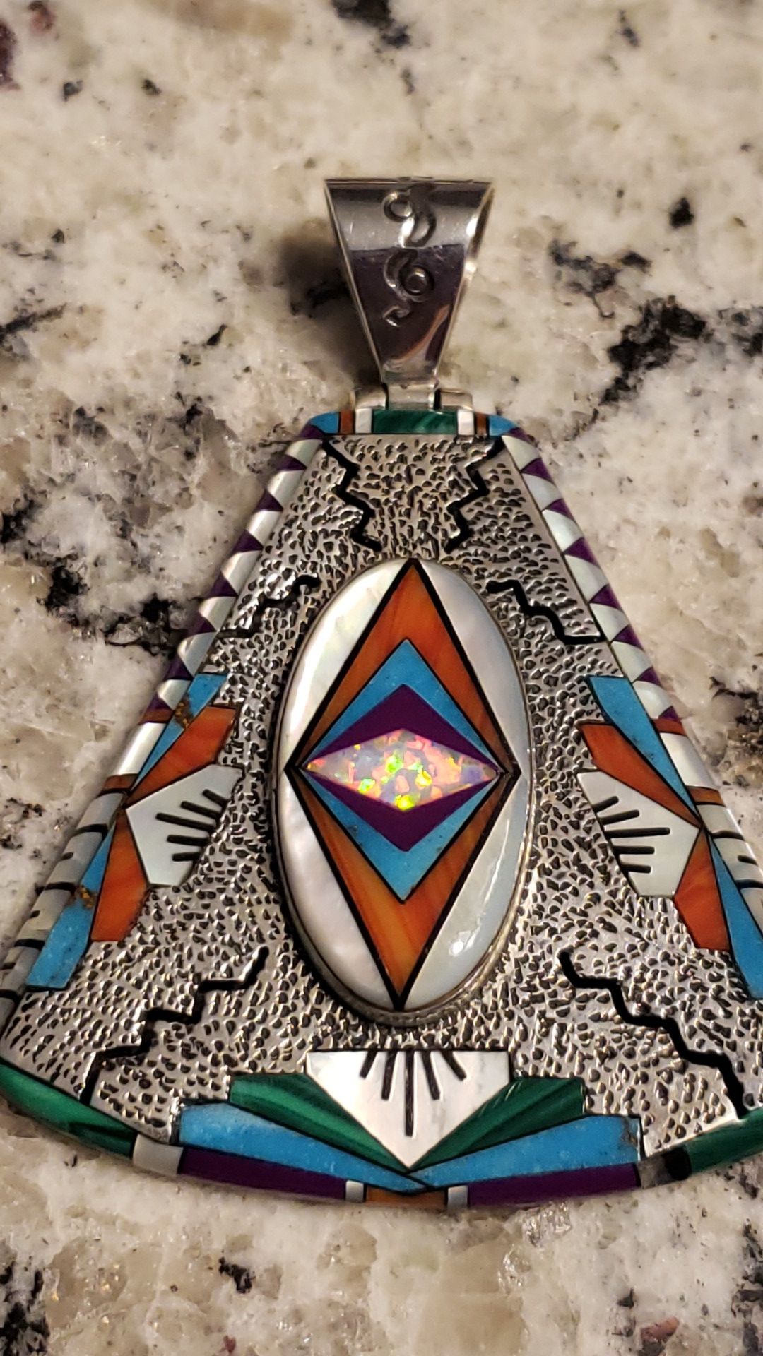 Opal and Mother of Pearl Pendant