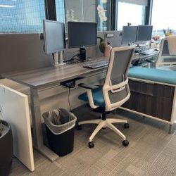 OFS Workstations – 6’x5’ w/ Height-Adjustable Desk & Lateral File