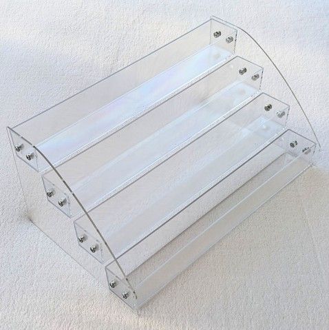 Acrylic Transparent Clear Shelves Display Rack Tabletop Organizer Storage 4 Layers Holder For Nail Polish, Makeup, Cosmetics