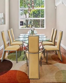 Ultra modern dining table with 8 chairs