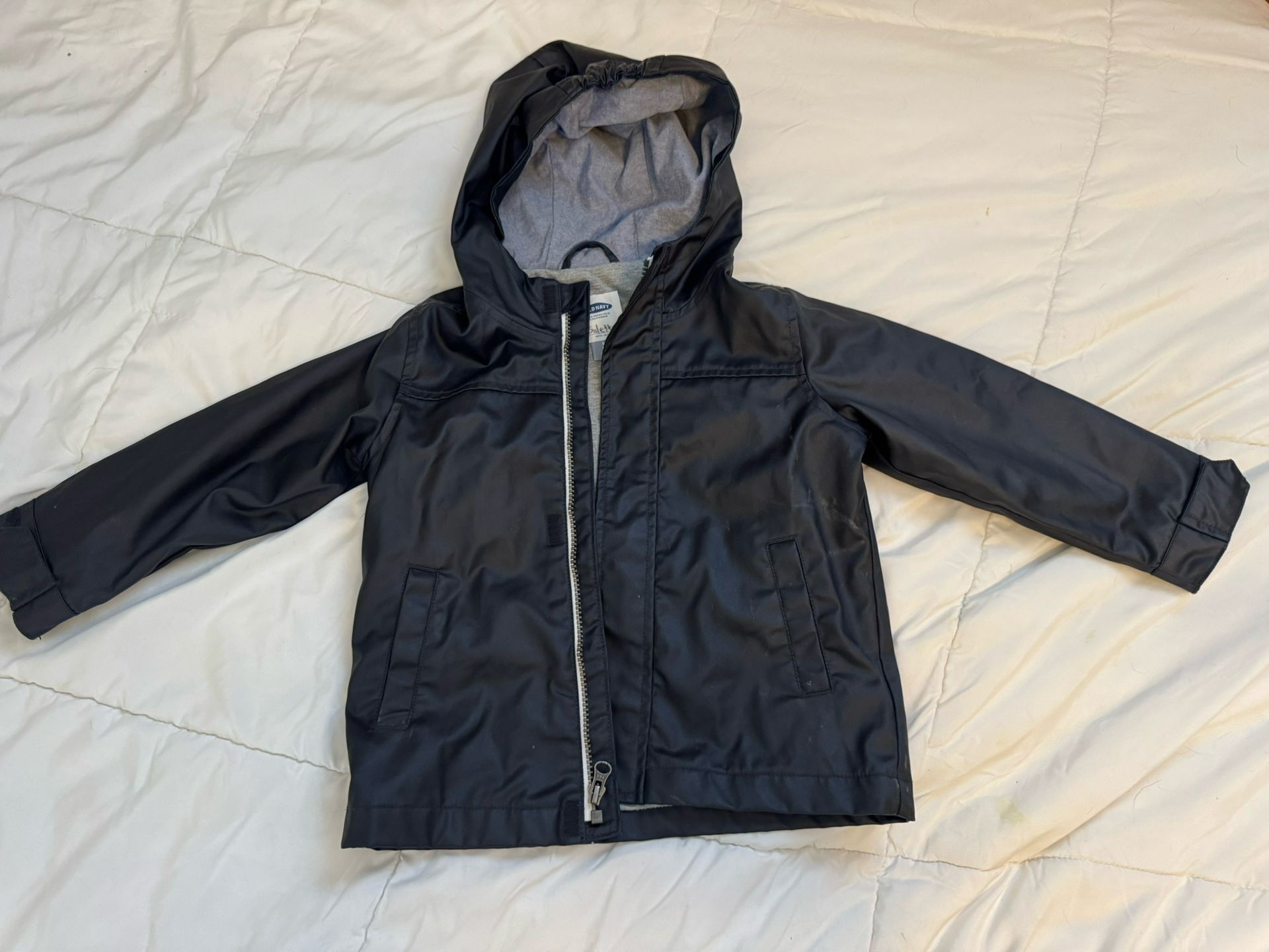 Old Navy Black Toddler Rain Coat Jacket Size 4T