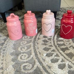 Rae Dunn Valentines Canisters 