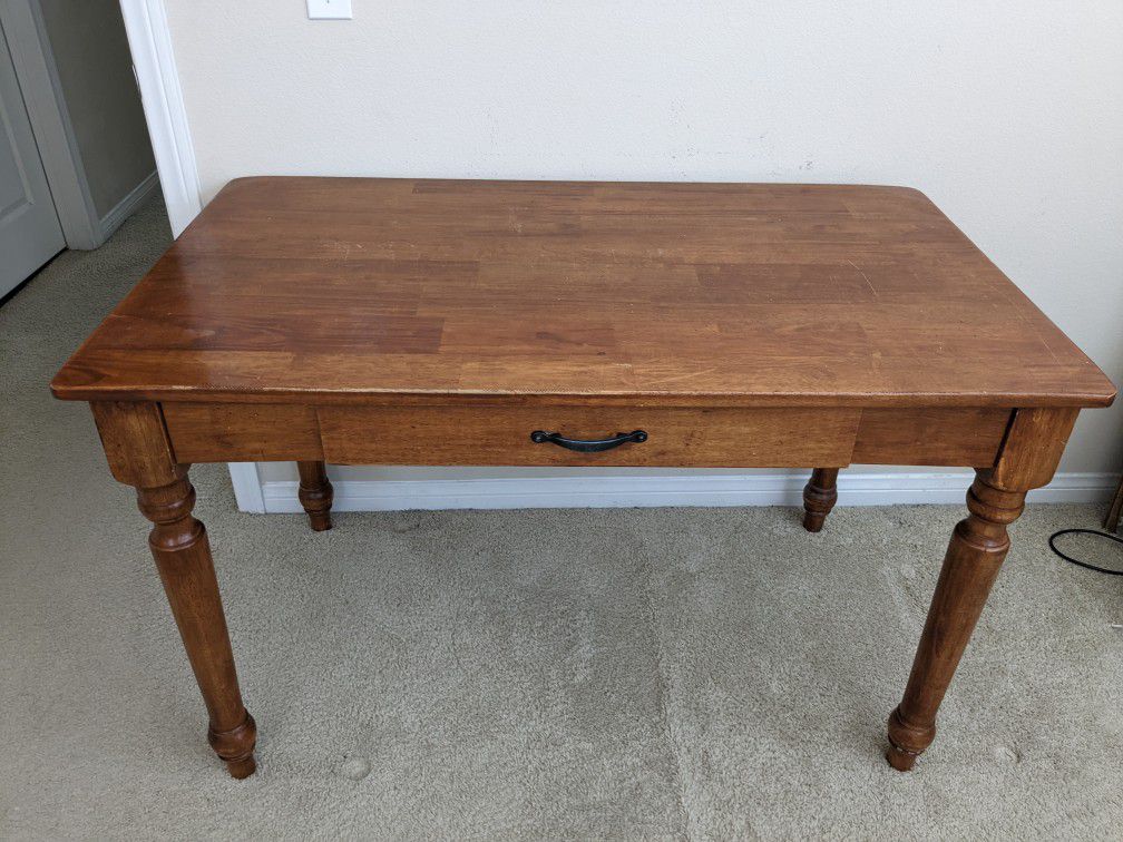 Antique Pine Wood Desk