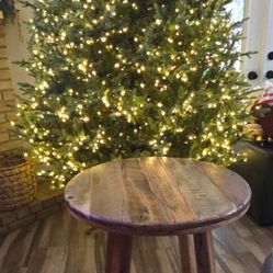 Rustic Solid Wood Coffee Table + Side Table Set