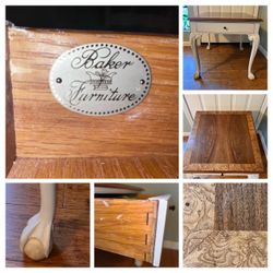 Baker Furniture Burl Wood end table