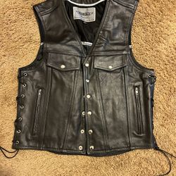 Vest, Leather, Premium, Size Large – Xl, New, $98