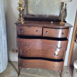 Antique Dresser Tiger Oak