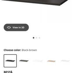 New BESTÅ Shelf, black-brown, 22x14 1/8 "