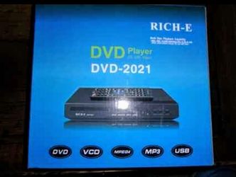 Rich-E DVD Player - Model DVD-2021, Plays DVDs, MPEG4, MP3, USB, No Remote, Sell as is $15
