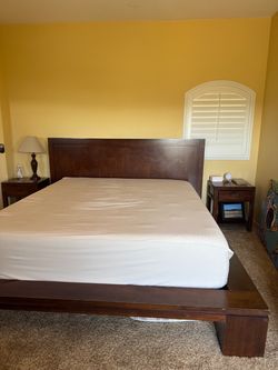 Luxury Cal King Solid Wood Platform Bed