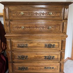 Solid Oak Wood Dresser