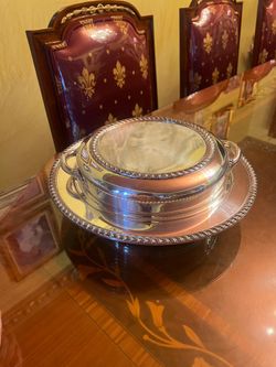 Vintage 2 Piece  Silverplated Vegetable Server with Cover.