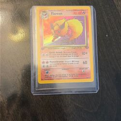 First Edition Flareon Holo Rare 3/64. 