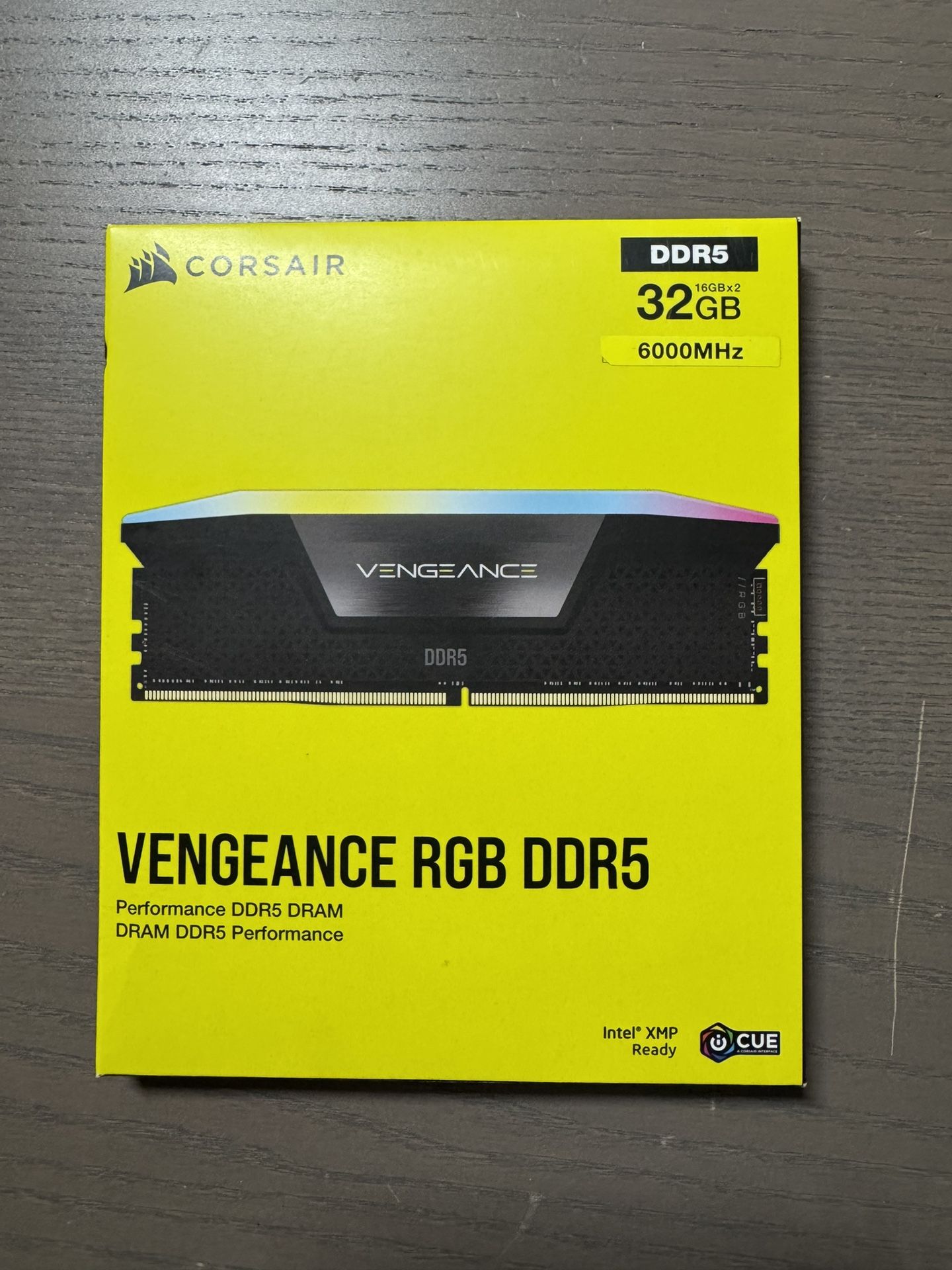 CORSAIR Vengeance RGB DDR5 32GB (2x16GB) DDR5 6000MHz CL36 AMD Expo Intel XMP