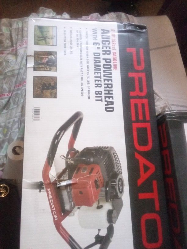 Auger Power head With 6" Diameter Bit Predator