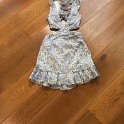 MARBLE Blue Floral Dress