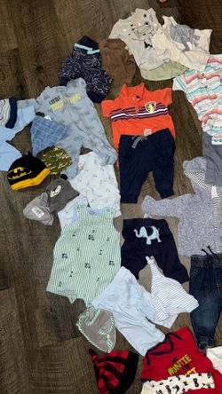 Big Offer Baby Boy 0-3months Big Bundle Clothes, Diapers, Head Support And More