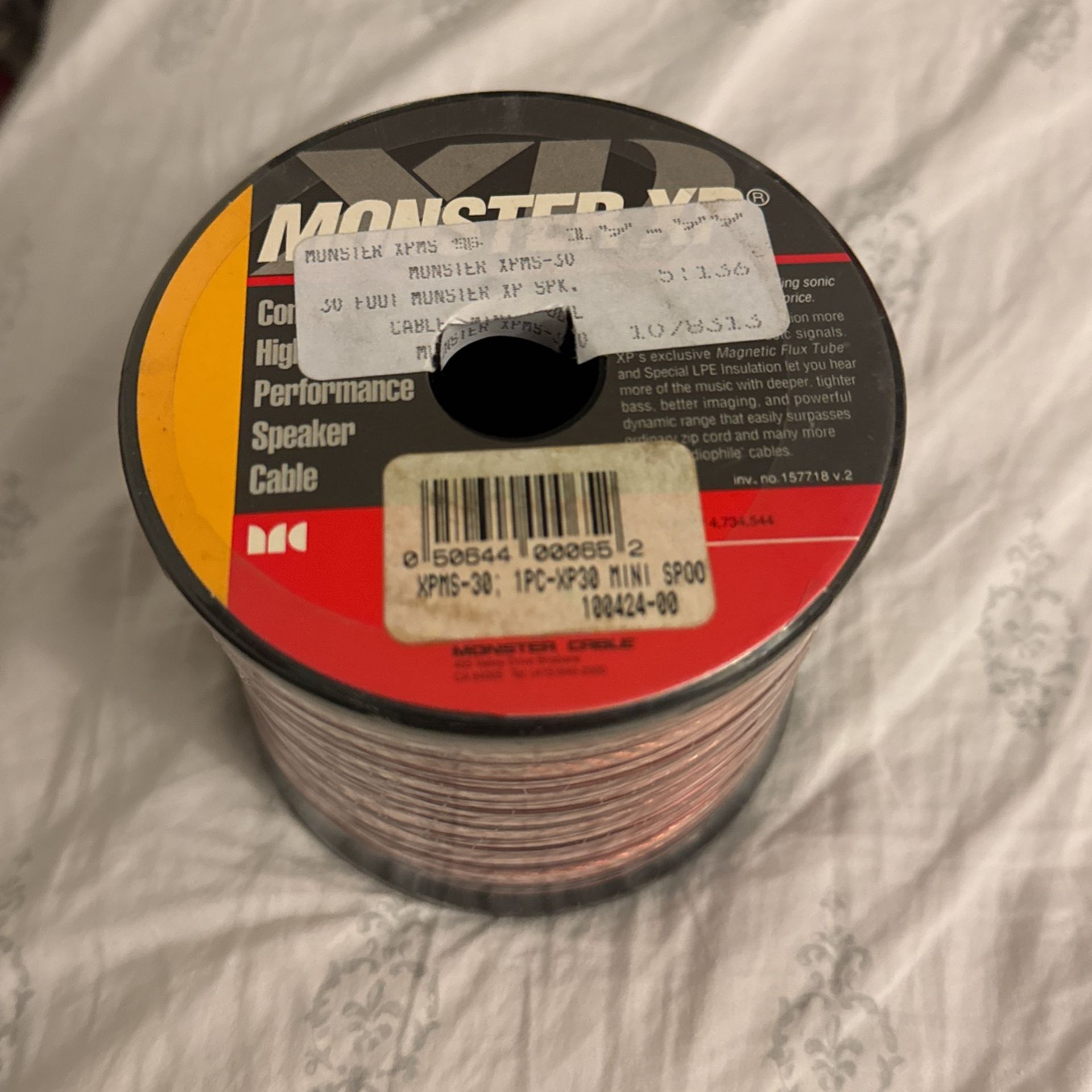 New Monster XP Compact High Performance Speaker Cable Spool