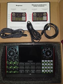G9 Gaming Audio Mixer，Podcast Equipment Live Sound Card for Streaming