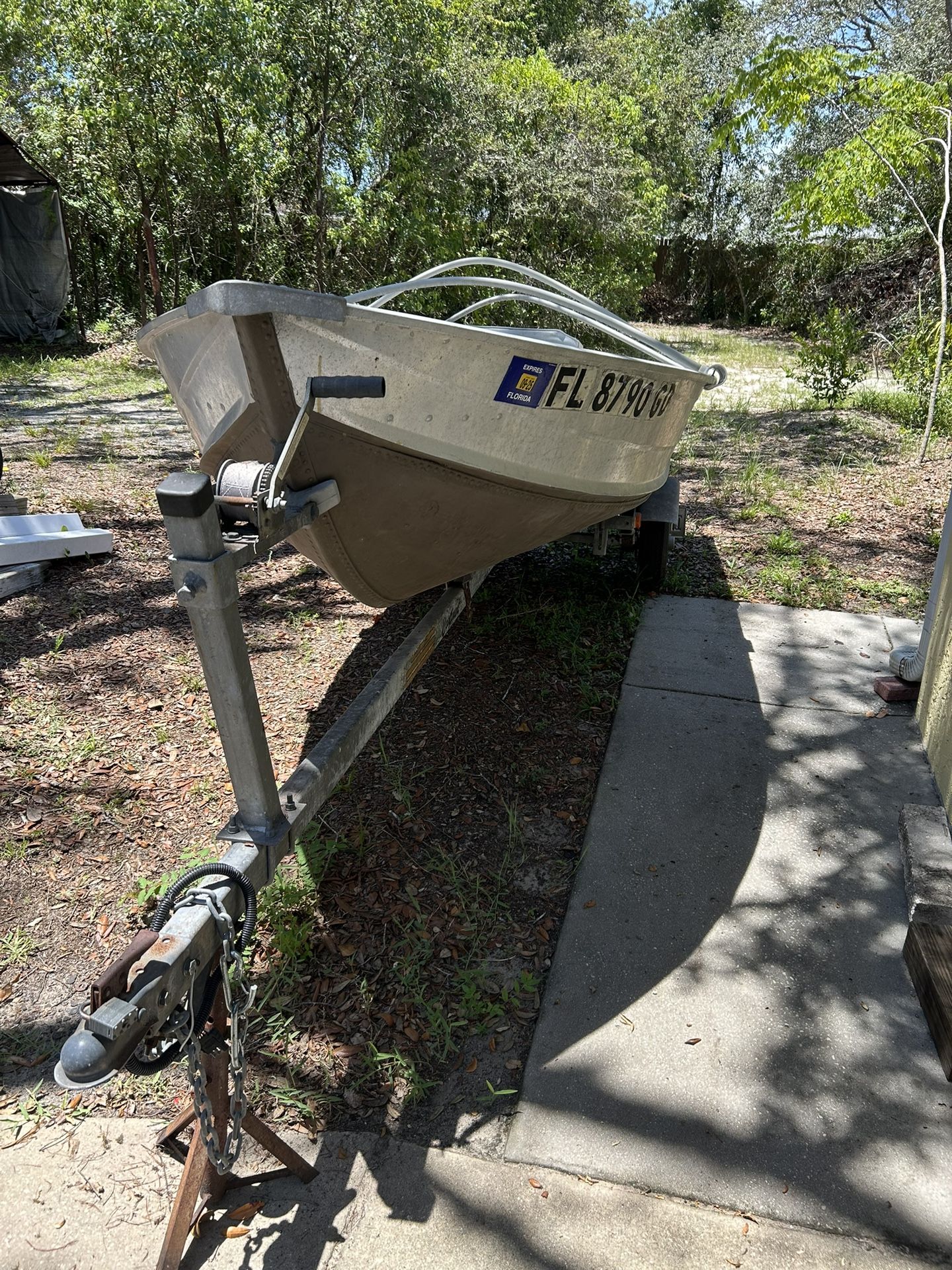 12 Ft John Boat & Trailer And Mercury 9.9