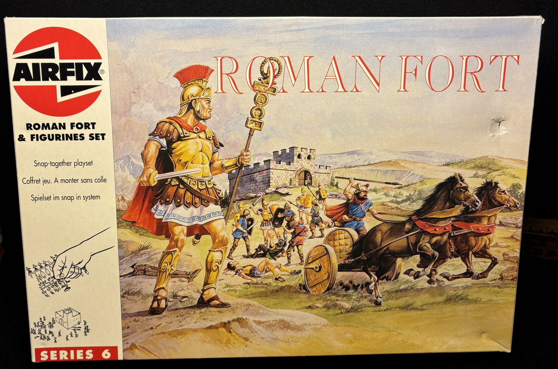 Vintage Airfix Roman Fort & Figurines Set series 6 06705 Snap-together Complete