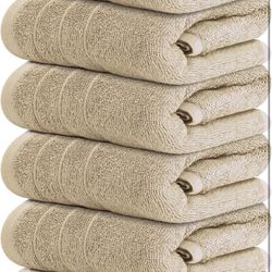 Tens Towels Pack of 6 Hand Towels, 100% Cotton, Lighter Weight, Quick to Dry, 16 x 28 Inches, Super Soft & Absorbent, Perfect for Bathroom @X4-740