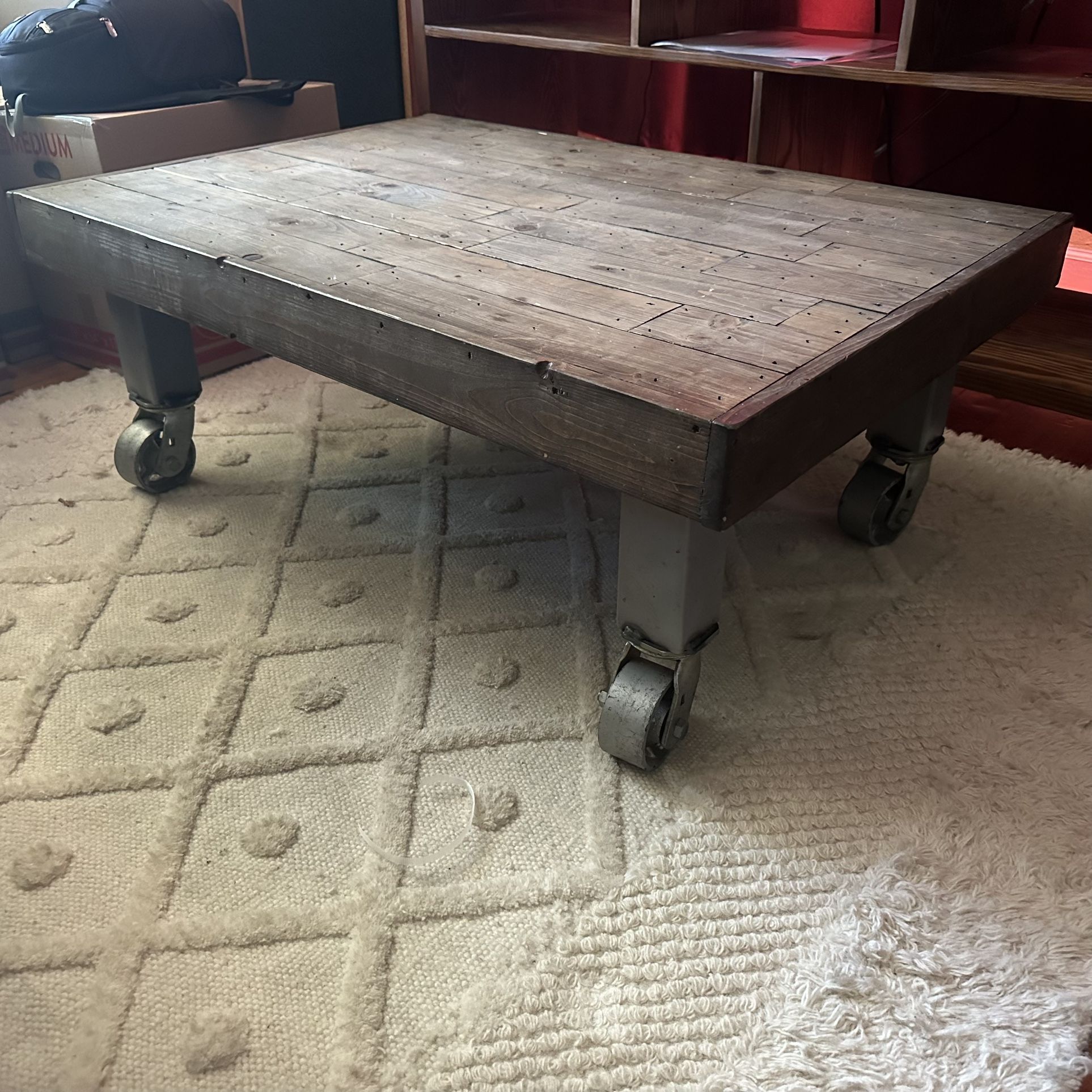 Custom Wood & Metal Coffee Table