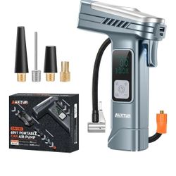 6IN1 Portable Tire Inflator Bike Pump|Escape Tool with Safety Hammer and Seat Belt Cutter|Car Tire Air Pump|Digital Tire Pressure Gauge|Car Accessorie