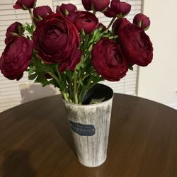 Nice 12 red flowers high quality silk long stem like real all for $25