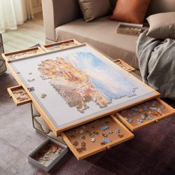 ***AMAZING SAVINGS *** INCREDIBLE PUZZLE BOARD With Cover And Drawers 