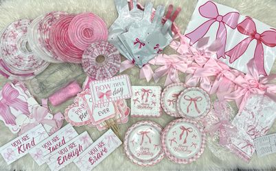 Pink bow coquette party