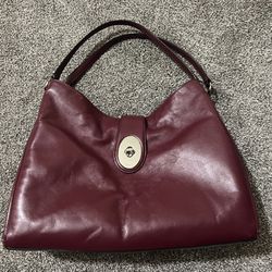 COACH Carlyle Smooth Leather Shoulder Bag